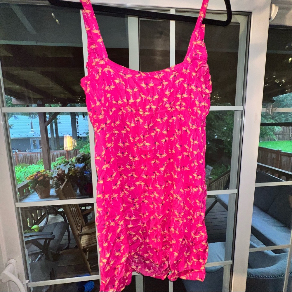 She's Cool Pink Flamingo Dress